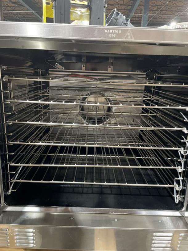 BRAND NEW! Garland Master-200 Series Commercial Stainless Steel Electric Powered Single Stack Convection Oven! With Thermostatic Controls! With Wired Oven Racks! Model: MCO-ES-10S SN: 2212100101287! 208V 1 Phase! With Legs! - Image 7 of 13
