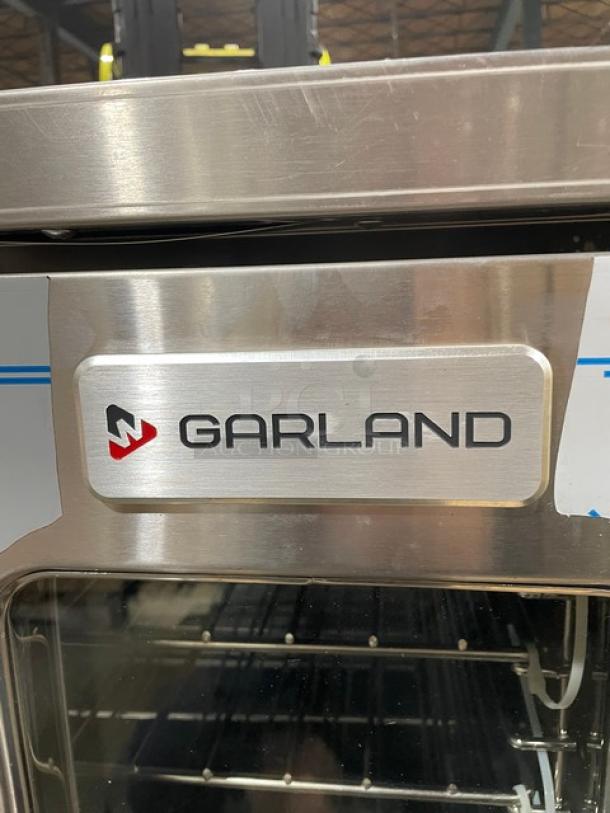 BRAND NEW! Garland Master-200 Series Commercial Stainless Steel Electric Powered Single Stack Convection Oven! With Thermostatic Controls! With Wired Oven Racks! Model: MCO-ES-10S SN: 2212100101287! 208V 1 Phase! With Legs! - Image 8 of 13