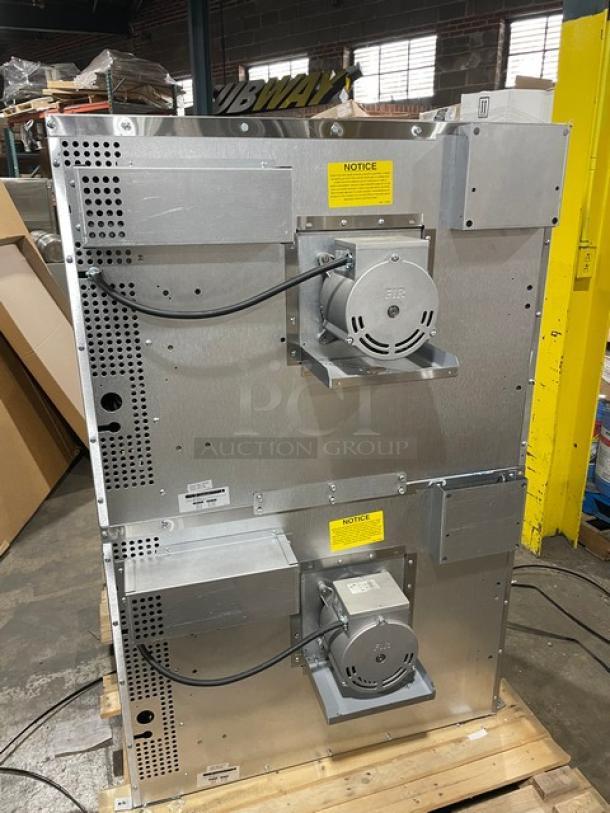 BRAND NEW! Southbend SilverStar SL-Series Commercial Stainless Steel Electric Powered Double Stacked Convection Oven! With Thermostatic Controls! With Wired Oven Racks! Model: SLES/20SC SN:23G95905! 208V 3 Phase! With Legs! 2X Your Bid Makes One Unit! - Image 5 of 13