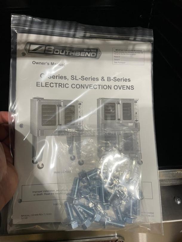 BRAND NEW! Southbend SilverStar SL-Series Commercial Stainless Steel Electric Powered Double Stacked Convection Oven! With Thermostatic Controls! With Wired Oven Racks! Model: SLES/20SC SN:23G95905! 208V 3 Phase! With Legs! 2X Your Bid Makes One Unit! - Image 8 of 13