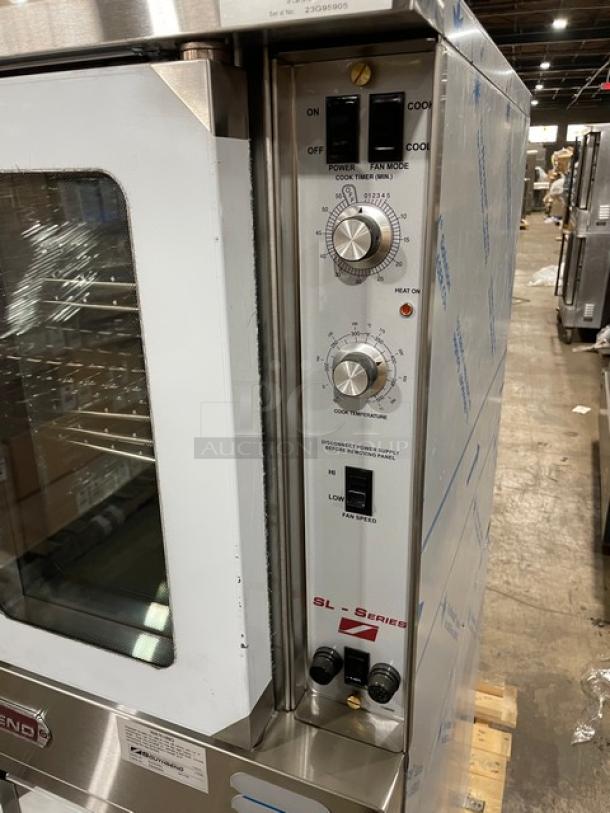 BRAND NEW! Southbend SilverStar SL-Series Commercial Stainless Steel Electric Powered Double Stacked Convection Oven! With Thermostatic Controls! With Wired Oven Racks! Model: SLES/20SC SN:23G95905! 208V 3 Phase! With Legs! 2X Your Bid Makes One Unit! - Image 11 of 13