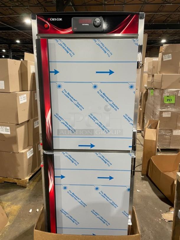 BRAND NEW! Cres-Cor Commercial Stainless Steel Solid Dutch Door Insulated Heated Holding/Proofing Cabinet! Model: H-137-UA-12D SN: ACD-J000653942-011! 120V 1 Phase! On Casters! - Image 5 of 12