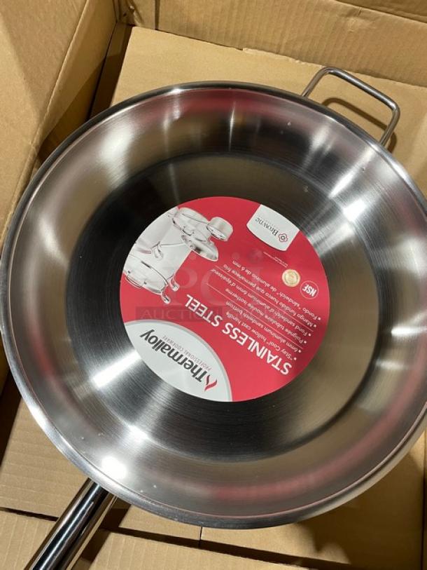 BRAND NEW! Browne Thermalloy Series Commercial Stainless Steel 12.5" Induction Fry Pan! With Hollow Cast Handle! Model: 573773! - Image 4 of 8