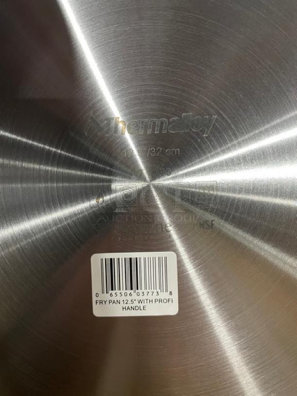 BRAND NEW! Browne Thermalloy Series Commercial Stainless Steel 12.5" Induction Fry Pan! With Hollow Cast Handle! Model: 573773! - Image 6 of 8
