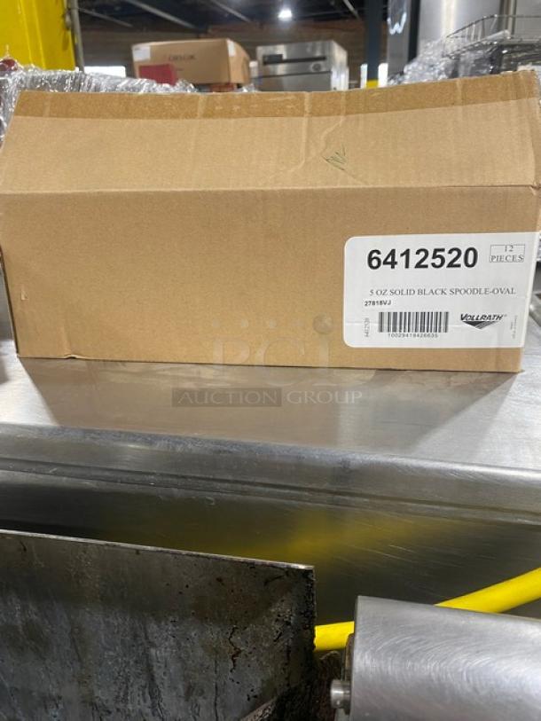 BRAND NEW! Vollrath Jacob's Pride Series Commercial Stainless Steel 5 Oz. Oval Food Portioner/Spoodle Utensil! With Black Grip Handle! 12 Per Case! Model: 6412520! ALL ONE MONEY! - Image 2 of 5