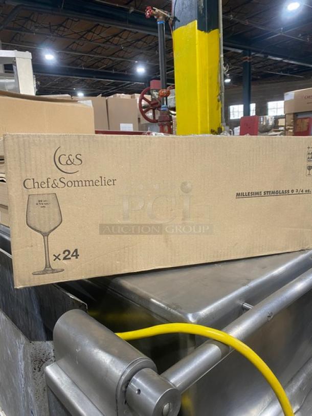 BRAND NEW! Chef & Sommelier By Arc Cardinal Commercial Clear Krystal 9-3/4 Oz. Cabernet Millesime Wine Glasses! 24 Per Case! Model: E8519! ALL ONE MONEY! - Image 2 of 4