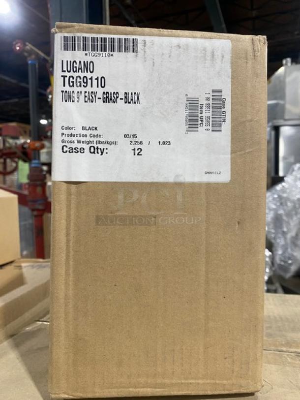 BRAND NEW! Cambro Commercial Heat-Resistant Black 9" Easy-Grasp Lugano Serving/Utility Tongs! 12 Per Case! Model: TGG9110! ALL ONE MONEY! - Image 3 of 4