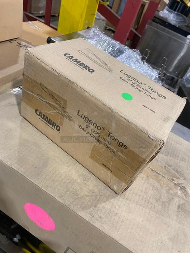 BRAND NEW! Cambro Commercial Heat-Resistant Black 9" Easy-Grasp Lugano Serving/Utility Tongs! 12 Per Case! Model: TGG9110! ALL ONE MONEY! - Image 4 of 4