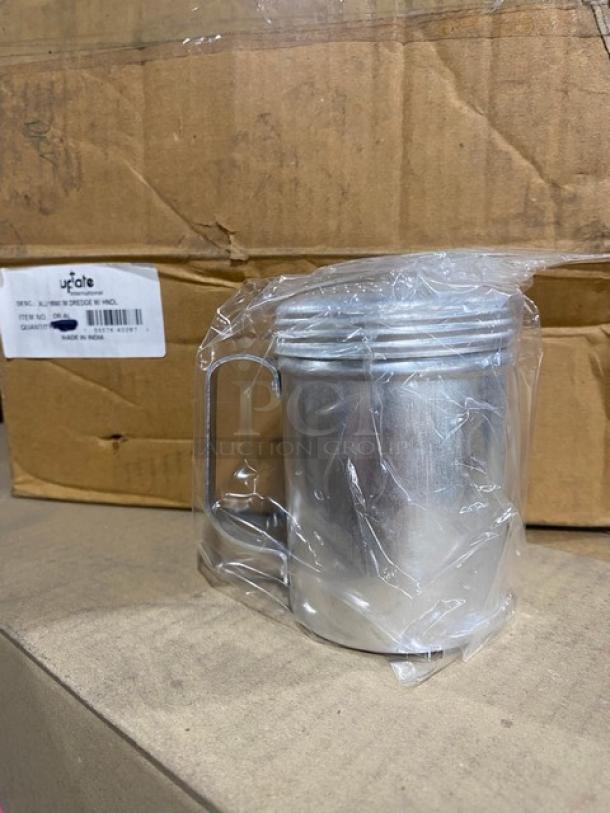 BRAND NEW! Update International Commercial Aluminum 9 Oz. Dredge/Spice Shaker! With Handle! 8 Per Case! Model: DR-AL! ALL ONE MONEY! - Image 2 of 6