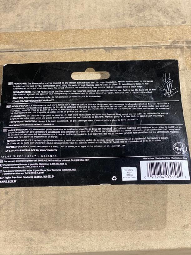 BRAND NEW! Taylor Commercial Stainless Steel Easy-To-Read Classic Style Freezer/Refrigerator Thermometer! Model: 5925NFS! 3X Your Bid! - Image 3 of 4