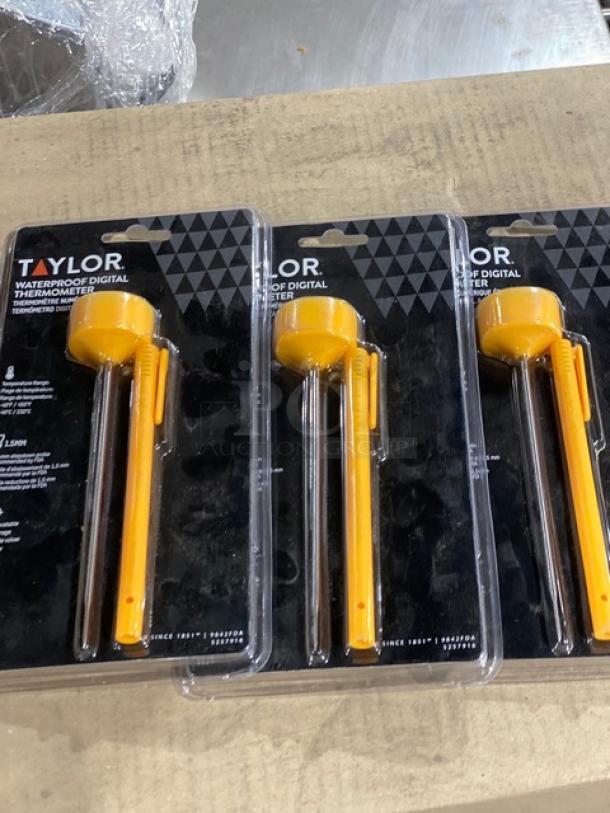 BRAND NEW! Taylor Commercial Stainless Steel/Yellow Waterproof Instant-Read Digital Probe Style Thermometer! Model: 9842FDA! 3X Your Bid! - Image 4 of 4