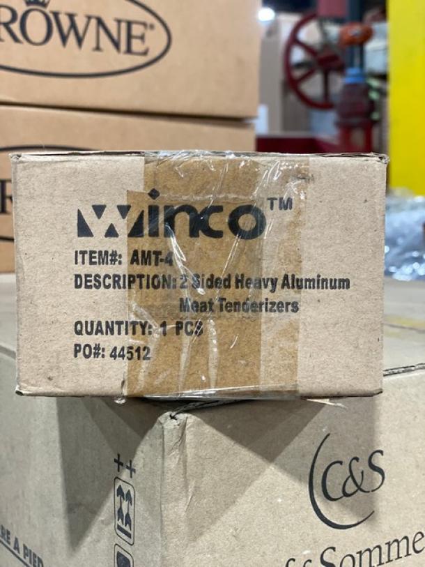 BRAND NEW! Winco Commercial Aluminum Heavy Duty 2-Sided Meat Tenderizer! Model: AMT-4! 3X Your Bid! - Image 6 of 7