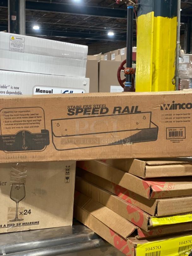 BRAND NEW! Winco Commercial Stainless Steel Single Speed Rail! Model: SPR-22S! - Image 2 of 8