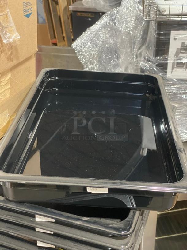 BRAND NEW! Cambro Camwear Series Commercial Black Polycarbonate 8 Qt. Full Sized Food Pans! Model: 12CW110! 6X Your Bid! - Image 4 of 5