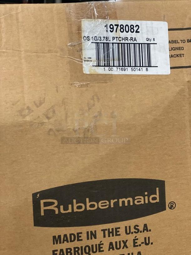 BRAND NEW! Rubbermaid Commercial Clear Base 1 Gal. Simply-Pour Economy/Beverage Pitcher! With Red Multi-Function Lid! 4 Per Case! Model: 1978082! ALL ONE MONEY! - Image 6 of 6