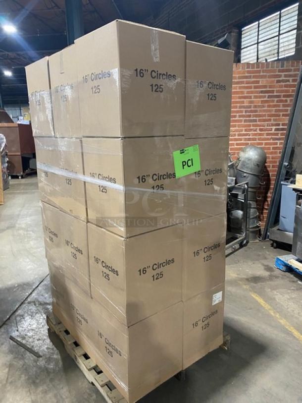 BRAND NEW! FULL PALLET! R3 Redistribution Commercial White Cardboard 16" Round Cake Boards! ALL NEW IN THE BOX! 24X Your Bid! - Image 2 of 8