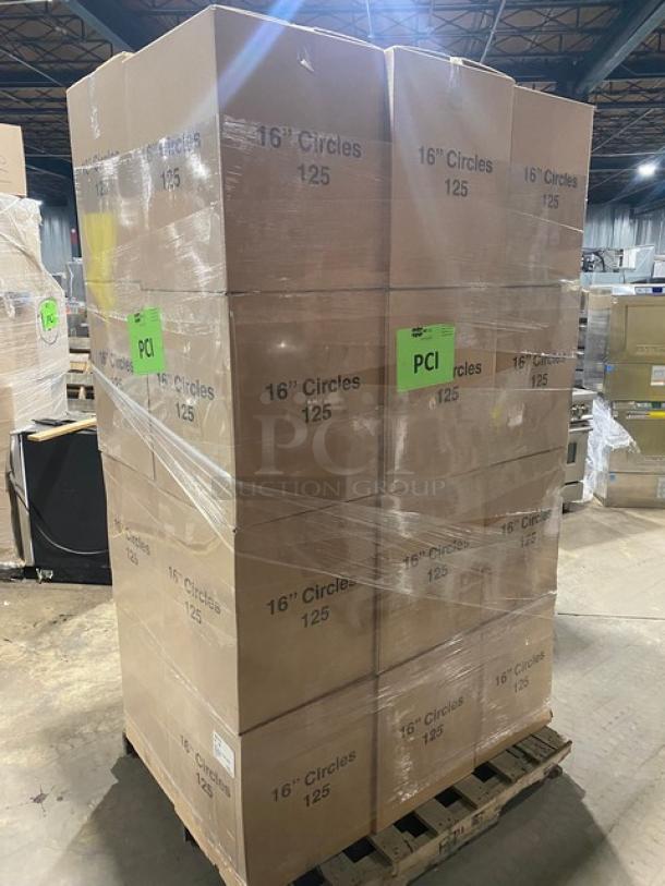 BRAND NEW! FULL PALLET! R3 Redistribution Commercial White Cardboard 16" Round Cake Boards! ALL NEW IN THE BOX! 24X Your Bid! - Image 3 of 8