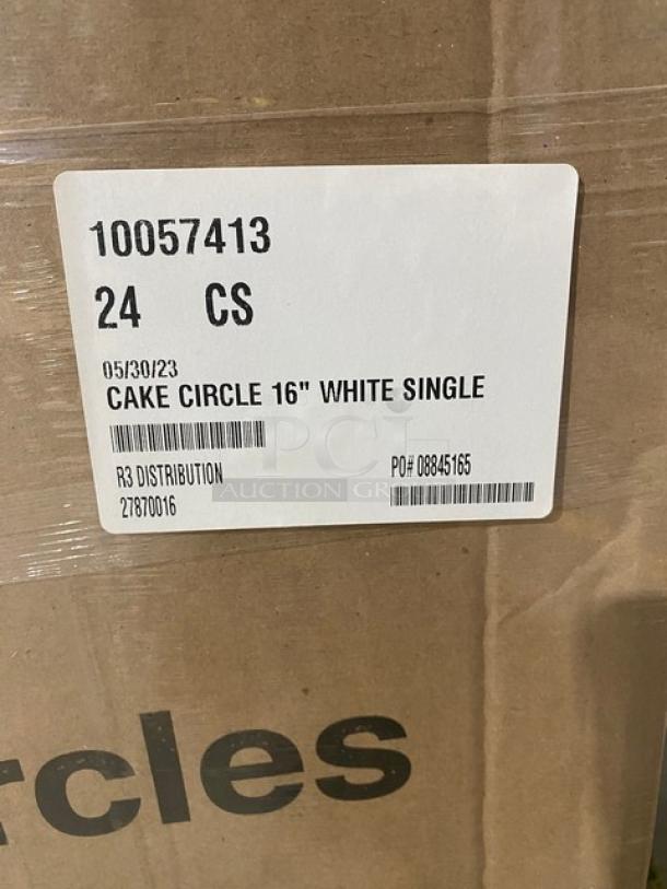 BRAND NEW! FULL PALLET! R3 Redistribution Commercial White Cardboard 16" Round Cake Boards! ALL NEW IN THE BOX! 24X Your Bid! - Image 5 of 8
