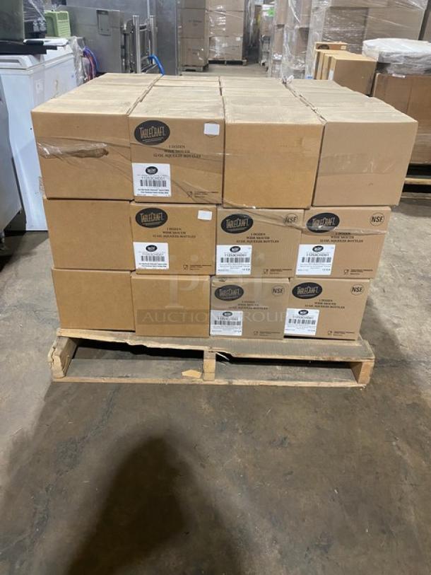 BRAND NEW! FULL PALLET! Tablecraft Commercial Clear High Density 12 Oz. Wide Mouth Squeeze Bottles! Model: 11253CHD01! 60X Your Bid! - Image 1 of 10