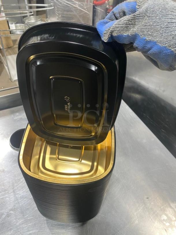 BRAND NEW! FULL PALLET! Handi-Foil Commercial Black/Gold Medium Sized Gourmet-To-Go Food Containers! Model: 4202-70-150! 45X Your Bid! - Image 9 of 9