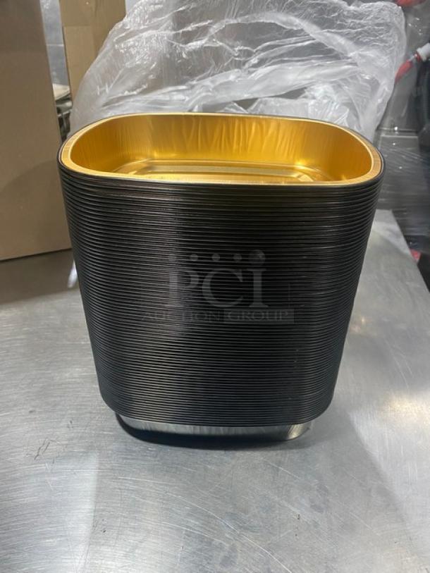 BRAND NEW! FULL PALLET! Handi-Foil Commercial Black/Gold Medium Sized Gourmet-To-Go Food Containers! Model: 4202-70-150! 55X Your Bid! - Image 8 of 12