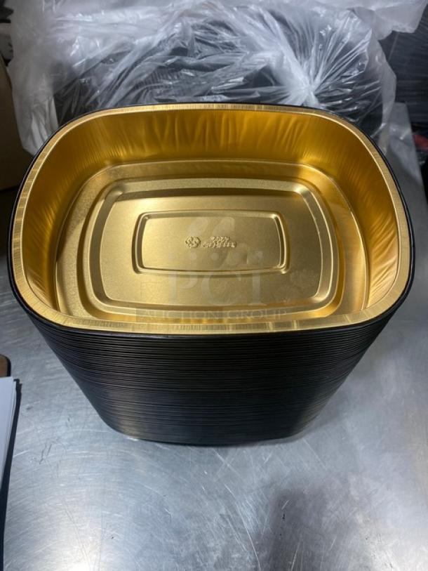 BRAND NEW! FULL PALLET! Handi-Foil Commercial Black/Gold Medium Sized Gourmet-To-Go Food Containers! Model: 4202-70-150! 56X Your Bid! - Image 8 of 11