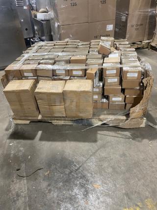 BRAND NEW! MIXED PALLET! C.A.C. China Commercial American White 5.5” Seville Plates! Model: SC-5! With Nemco Commercial Stainless Steel Clean Getaway Hands-Free/Foot Door Opener! Model: 69813! ALL ONE MONEY!