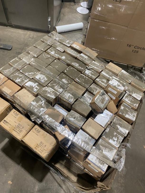 BRAND NEW! MIXED PALLET! C.A.C. China Commercial American White 5.5” Seville Plates! Model: SC-5! With Nemco Commercial Stainless Steel Clean Getaway Hands-Free/Foot Door Opener! Model: 69813! ALL ONE MONEY! - Image 8 of 8