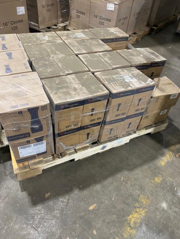 BRAND NEW! MIXED PALLET! Pasabahce Commercial Clear 14 Oz. Pilsner Beer Glass/Tumblers! Model: 42116! With C.A.C. China Commercial American White 5.5” Seville Plates! Model: SC-5! 56X Your Bid! - Image 4 of 8