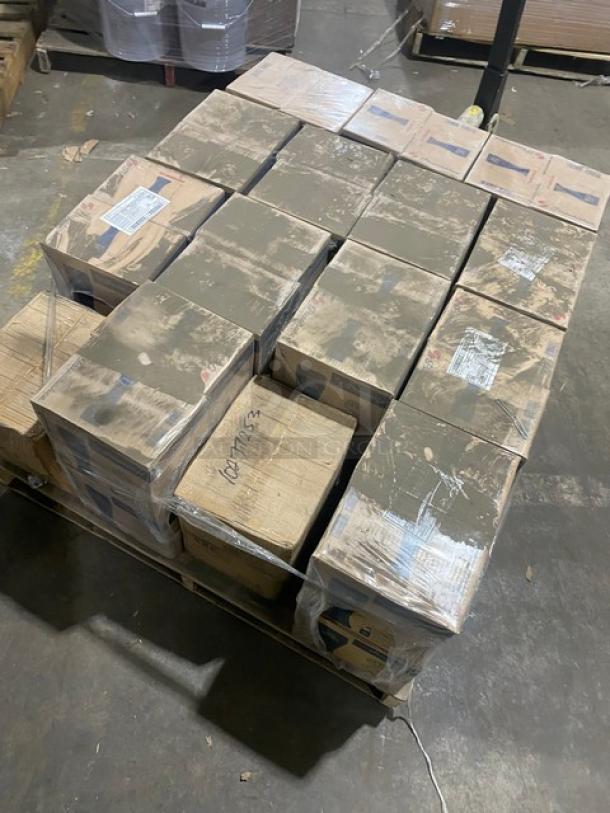 BRAND NEW! MIXED PALLET! Pasabahce Commercial Clear 14 Oz. Pilsner Beer Glass/Tumblers! Model: 42116! With C.A.C. China Commercial American White 5.5” Seville Plates! Model: SC-5! 56X Your Bid! - Image 8 of 8