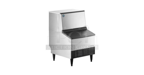NEW! Scratch-N-Dent! Hoshizaki Commercial Stainless Steel Electric Powered Air-Cooled Self Contained Undercounter Cresent Cube Ice Making Machine! With Built In 80 Lb. Storage Bin! With Top-Hinged Easy Lift Style Access! Model: KM-231BAJ SN: N14821J! 115V 1 Phase! - Image 1 of 7