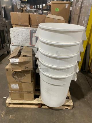 BRAND NEW! MIXED PALLET! C.A.C. China Commercial American White Porcelain 12 Oz. Onion Soup Crock! Model: OC-12-W! With MFG Tray Commercial White Fiberglass Dough Proofing Box! Model: 870008-5269! With Steelite Internation Bormioli Rocco Collection Commercial Clear 17 Oz. Emilia Swing Top Bottles! Model: 49137Q472! With Cal-Mil Commercial Bamboo Rectangular Plate Display/Risers! Model: 166-3-60! With Commercial White Heavy Duty 20 Gal. Round Trash/Waste Bin! With Fat Daddio’s Commercial Anodized Aluminum Rectangular Sheet Cake Pans! Model: POB-12182! & More! 27X Your Bid!