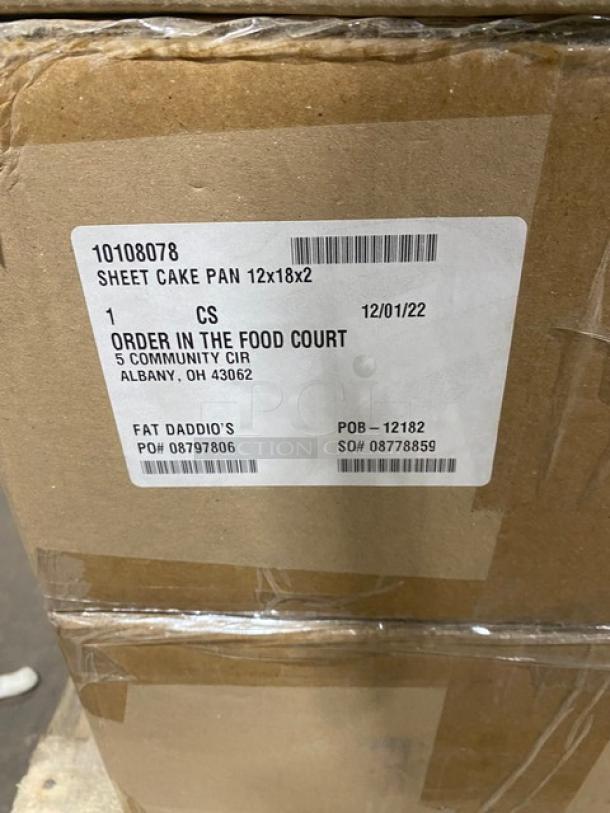 BRAND NEW! MIXED PALLET! C.A.C. China Commercial American White Porcelain 12 Oz. Onion Soup Crock! Model: OC-12-W! With MFG Tray Commercial White Fiberglass Dough Proofing Box! Model: 870008-5269! With Steelite Internation Bormioli Rocco Collection Commercial Clear 17 Oz. Emilia Swing Top Bottles! Model: 49137Q472! With Cal-Mil Commercial Bamboo Rectangular Plate Display/Risers! Model: 166-3-60! With Commercial White Heavy Duty 20 Gal. Round Trash/Waste Bin! With Fat Daddio’s Commercial Anodized Aluminum Rectangular Sheet Cake Pans! Model: POB-12182! & More! 27X Your Bid! - Image 9 of 10