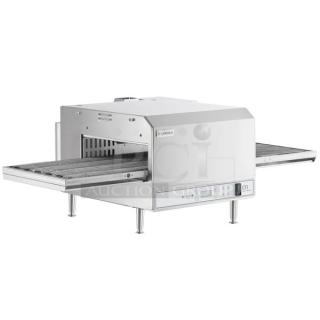 NEW! Lincoln CTI Series Commercial Stainless Steel Electric Powered Single Stack Impinger Conveyor Oven! With Digital Controls & Extended Belt! With Removable Exit Shelf! Model: 2500000U0001620 SN: 2301100102441! 208-240V 1 Phase! On Legs!