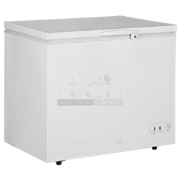 NEW! Black Diamond By Adcraft! 2022 Late Model! Commercial White Powder-Coated Free Standing Chest Freezer! With Poly Coated Wire Basket! Model: BDCF-5 SN: D40654099355000083! 115V! - Image 1 of 5