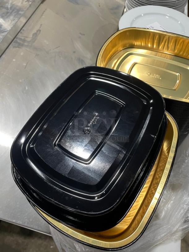 BRAND NEW! FULL PALLET! Handi-Foil Commercial Black/Gold Medium Sized Gourmet-To-Go Food Containers! Model: 4202-70-150! 44X Your Bid! - Image 8 of 8