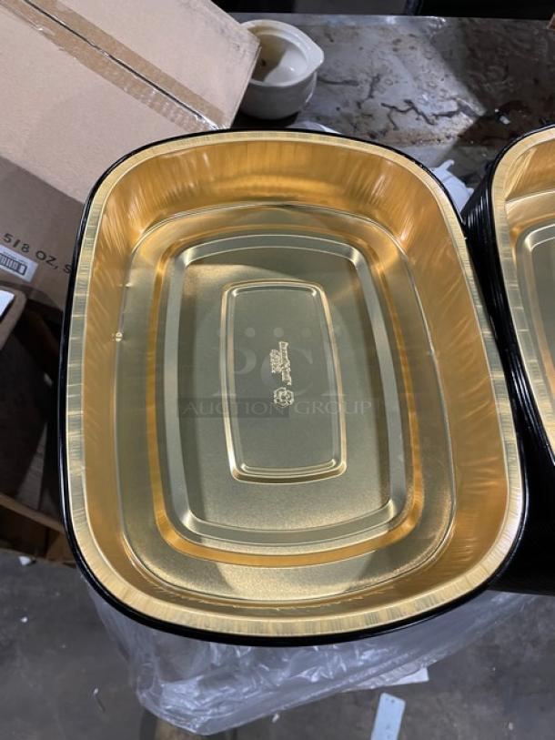 BRAND NEW! FULL PALLET! Handi-Foil Commercial Black/Gold Medium Sized Gourmet-To-Go Food Containers! Model: 4202-70-150! 55X Your Bid! - Image 7 of 9