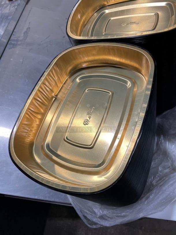 BRAND NEW! FULL PALLET! Handi-Foil Commercial Black/Gold Medium Sized Gourmet-To-Go Food Containers! Model: 4202-70-150! 44X Your Bid! - Image 7 of 8