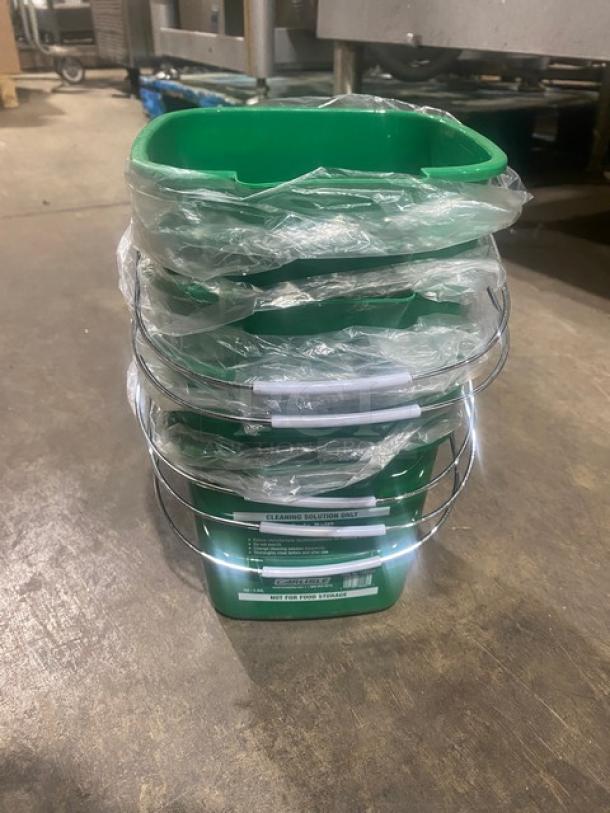 BRAND NEW! Carlisle Commercial Green 3 Qt. Cleaning Solution Suds-Pail/Mop Bucket! With White Grip Handles! Model: 1183109! 6X Your Bid! - Image 2 of 8