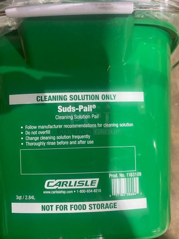 BRAND NEW! Carlisle Commercial Green 3 Qt. Cleaning Solution Suds-Pail/Mop Bucket! With White Grip Handles! Model: 1183109! 6X Your Bid! - Image 6 of 8