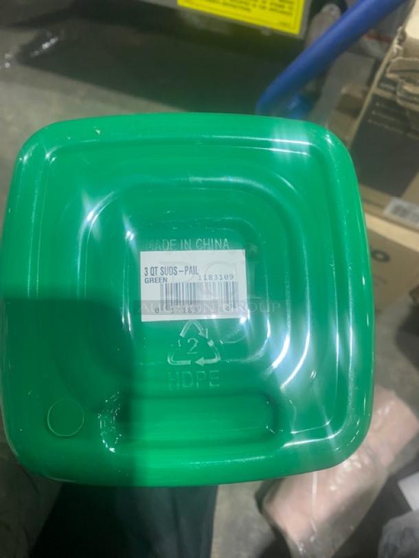 BRAND NEW! Carlisle Commercial Green 3 Qt. Cleaning Solution Suds-Pail/Mop Bucket! With White Grip Handles! Model: 1183109! 6X Your Bid! - Image 7 of 8