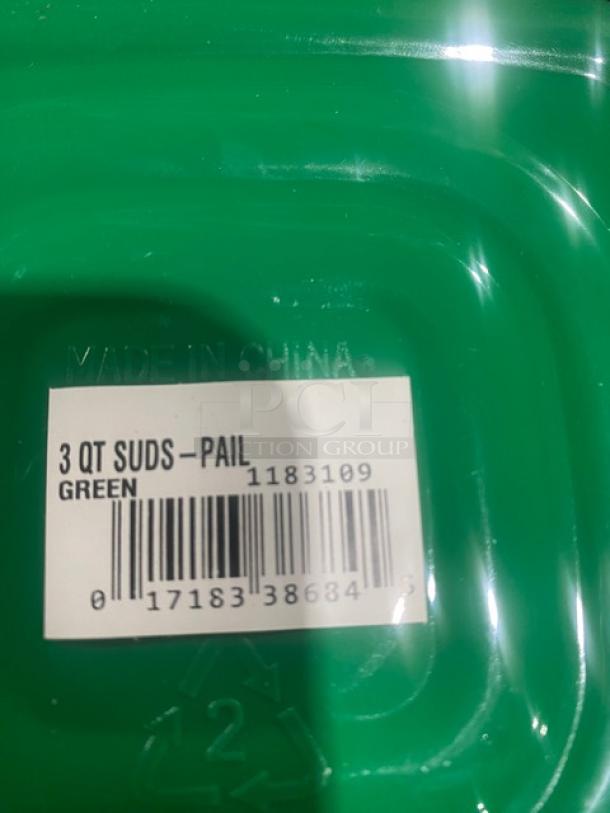 BRAND NEW! Carlisle Commercial Green 3 Qt. Cleaning Solution Suds-Pail/Mop Bucket! With White Grip Handles! Model: 1183109! 6X Your Bid! - Image 8 of 8