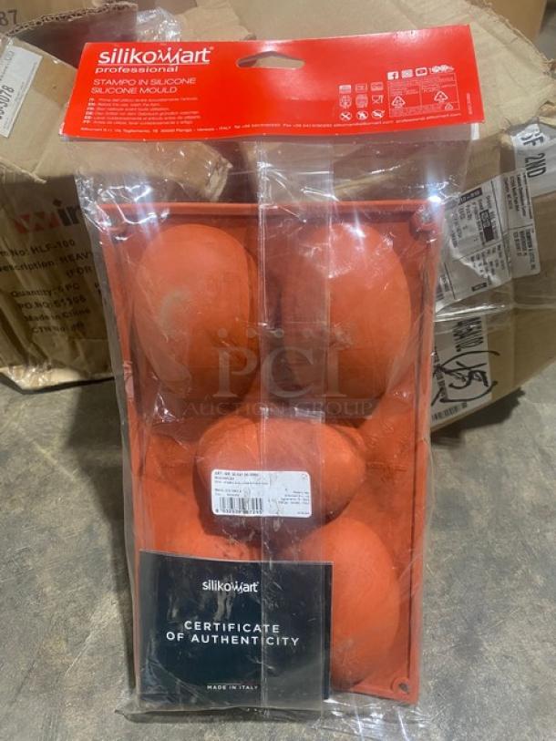 BRAND NEW! Silikomart Commercial Terracotta 5 Half Egg Style Non-Stick Silicone Mould! Model: SF041! - Image 3 of 4