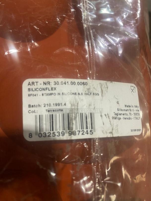 BRAND NEW! Silikomart Commercial Terracotta 5 Half Egg Style Non-Stick Silicone Mould! Model: SF041! - Image 4 of 4