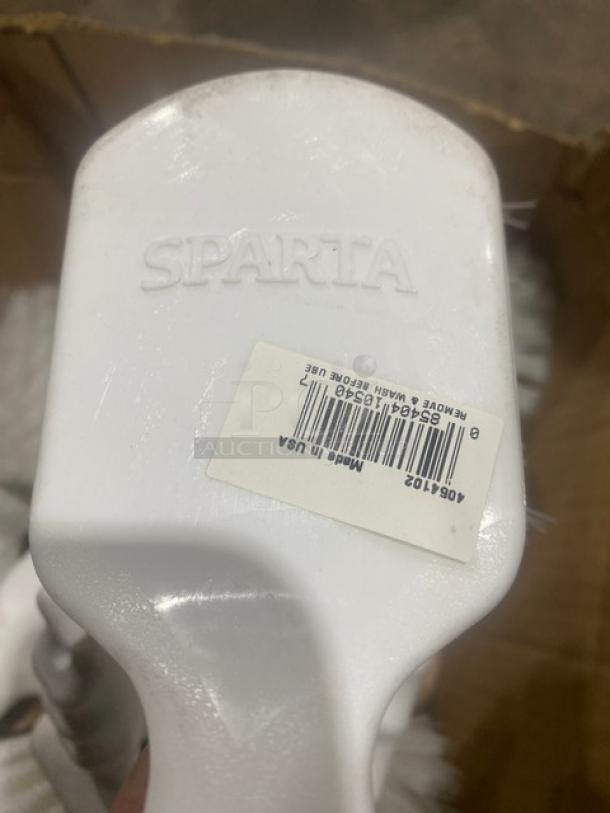 NEW! Carlisle Sparta Series! Lot Of Commercial White 8" Multi-Purpose Utility Scrub Brushes! With 1-5/8" Polyester Bristles! Model: 4054102! ALL ONE MONEY! - Image 4 of 4