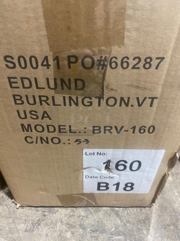 BRAND NEW! Edlund Bravo Series Commercial Stainless Steel Electric Powered Countertop 10 Lb. Digital Portion Scale! With ClearShield Protective Cover! With Easy-To-Read LCD Display! Model: BRV-160 SN: 014937! - Image 4 of 4