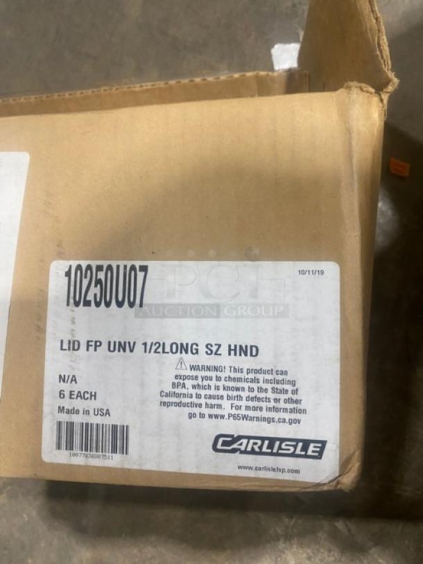 BRAND NEW! Carlisle Commercial Clear Polycarbonate 1/2 Size Long Universal Food Pan Covers! With Top Handle! 6/Case! Model: 10250U07! ALL ONE MONEY! - Image 6 of 6