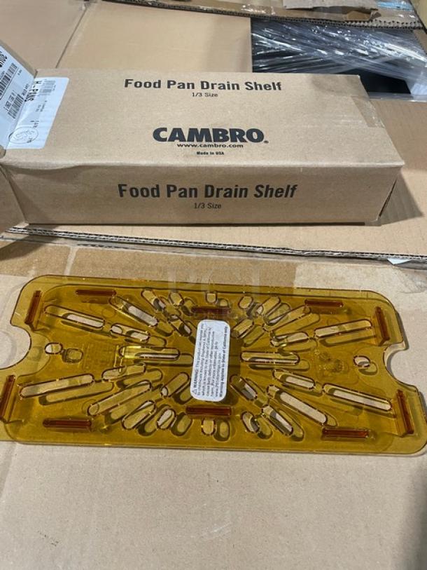 BRAND NEW! Cambro Commercial Amber High Heat 1/3 Size Food Pan Drain Tray/Shelf! 6 Per Case! Model: 30HPD150! ALL ONE MONEY! - Image 6 of 7