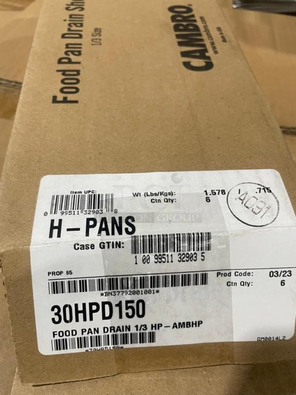 BRAND NEW! Cambro Commercial Amber High Heat 1/3 Size Food Pan Drain Tray/Shelf! 6 Per Case! Model: 30HPD150! ALL ONE MONEY! - Image 7 of 7