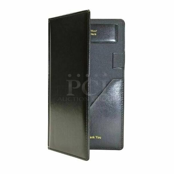 BRAND NEW! Tablecraft Commercial Black Vinyl 5"x9" Check Presentation Holder/Server Book! With Gold Imprint! Model: 59BK! 5X Your Bid! - Image 1 of 4